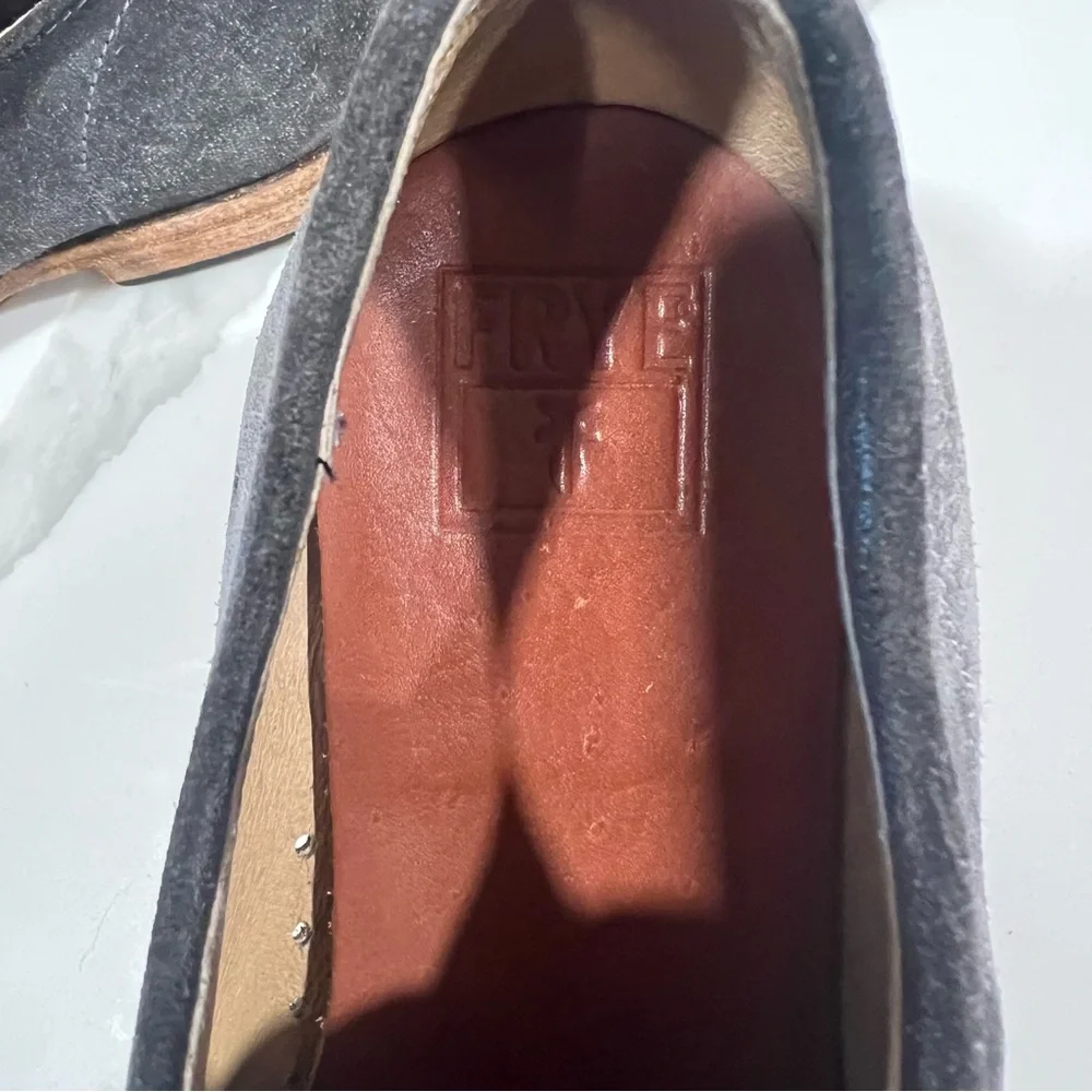 Frye Men's Gray Suede oxford Lace-Up Shoes‎ size 10 D casual dress shoes
